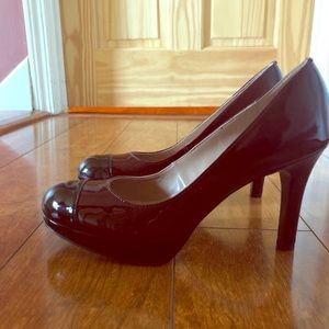 Patent leather pumps